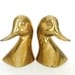 Vintage Brass Bookends Duck Head Birds Of A Feather Retro Iconic Preppy Eclectic Home Decor Vestiesteam