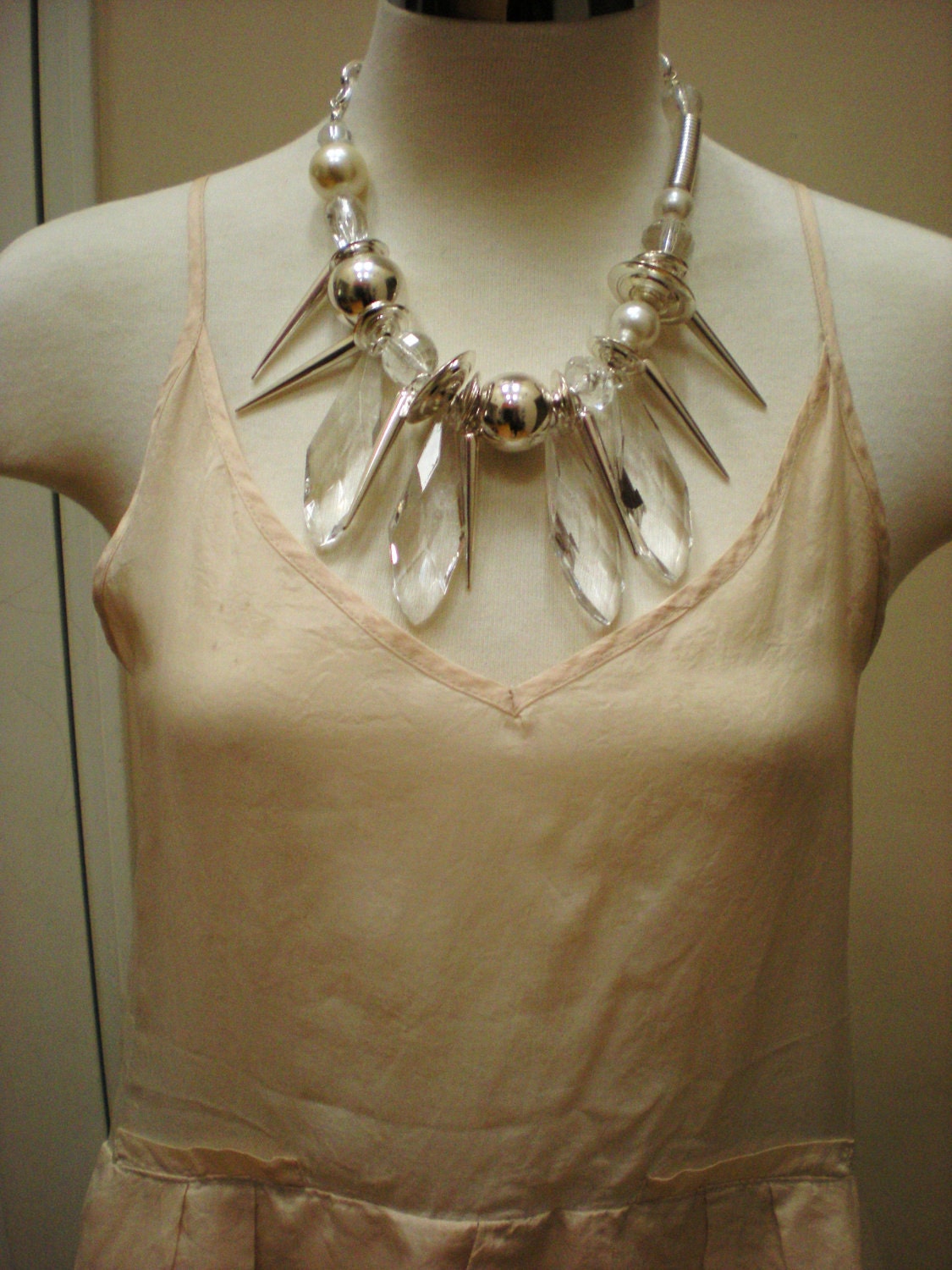 Bullet Tear Drop Bib Necklace