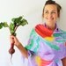 Purple Silk Scarf - Beets - Hand Painted Silk Scarf - Summer Fashion- Lavender Silk Scarf
