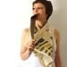 Brown Silk Scarf - Feathers- Hand Painted Silk Scarf - Fall Fashion - Brown Feathers Scarf - Autumn