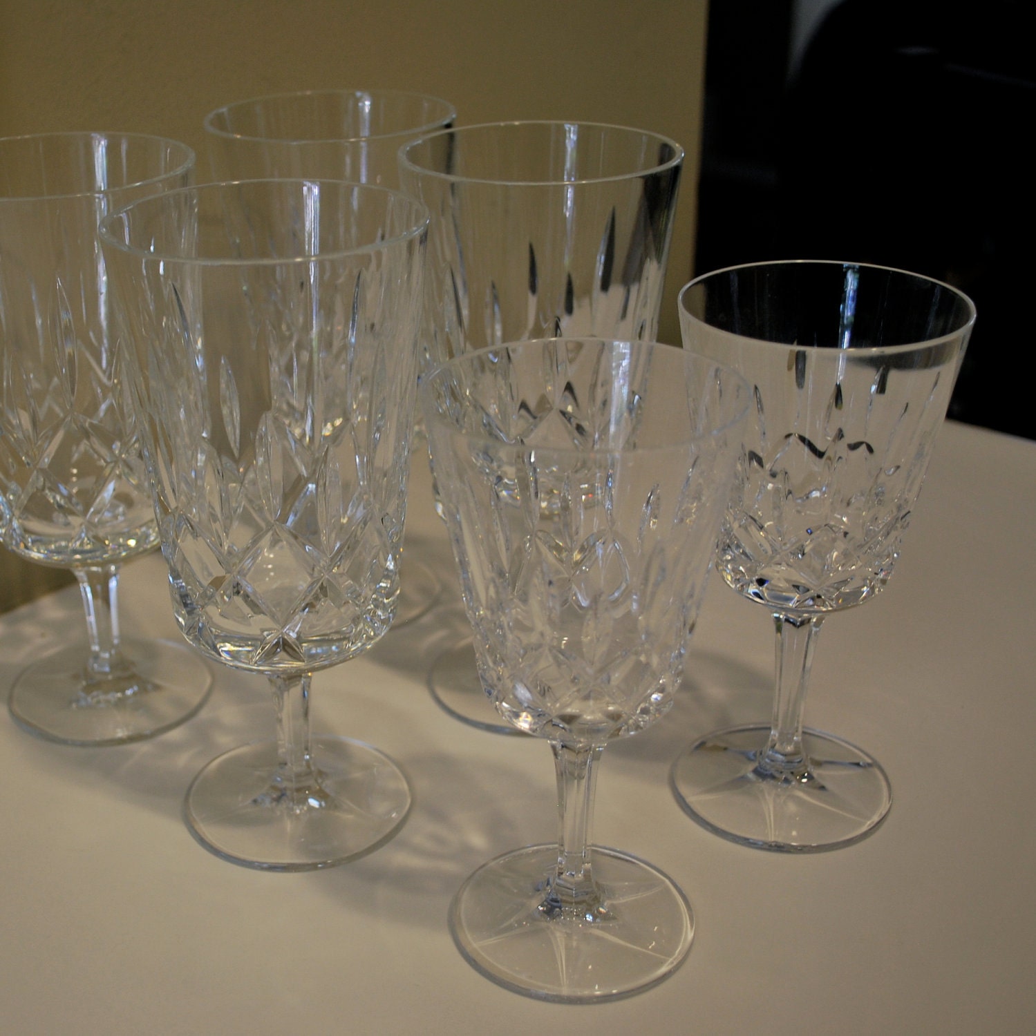 Set of 6 Gorham King Edward Crystal Glasses by on Etsy