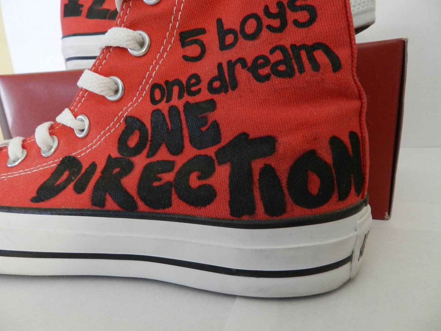 One Direction Converse - RED HIGH TOPS