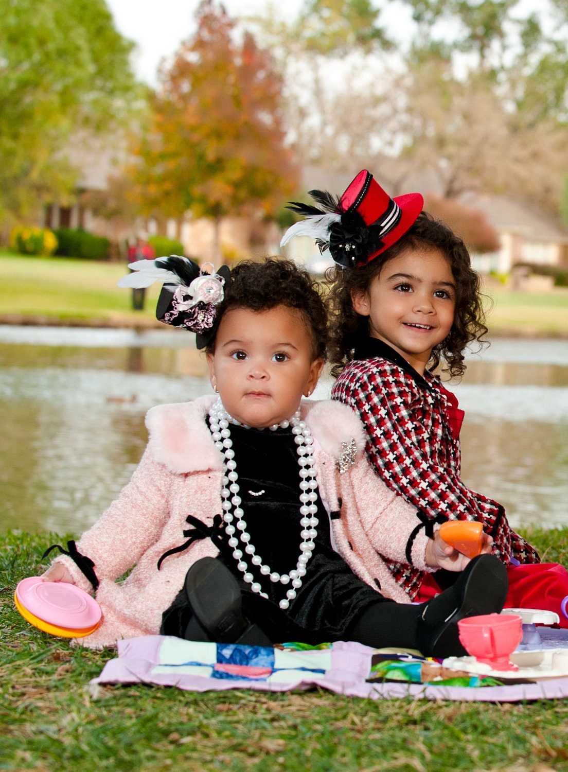 Red and Black Mini Top Hat