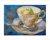 Miss Magnolia Teacup Note Cards, Pack of 6 Blank Cards