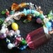 Fruit Market - Raspberry Emerald 'Gemstone' stretch bracelet - little girl fun