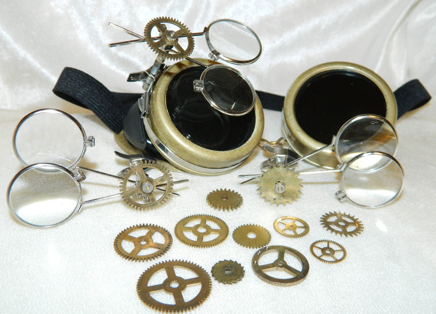 Gothic STEAMPUNK JEWELER'S Loupe Kit (Loop Kit) for Your Eye Cup Goggles