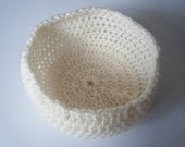 Cream Crochet Basket