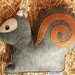 Forest Critters- Grey Squirrel with Acorn- Eco Friendly- Woodland Animal