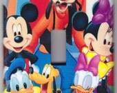 Disney Characters Switchplate Cover - Mickey, Minnie, Pluto, Donald, Daffy, Goofy - Single Regular size (815)