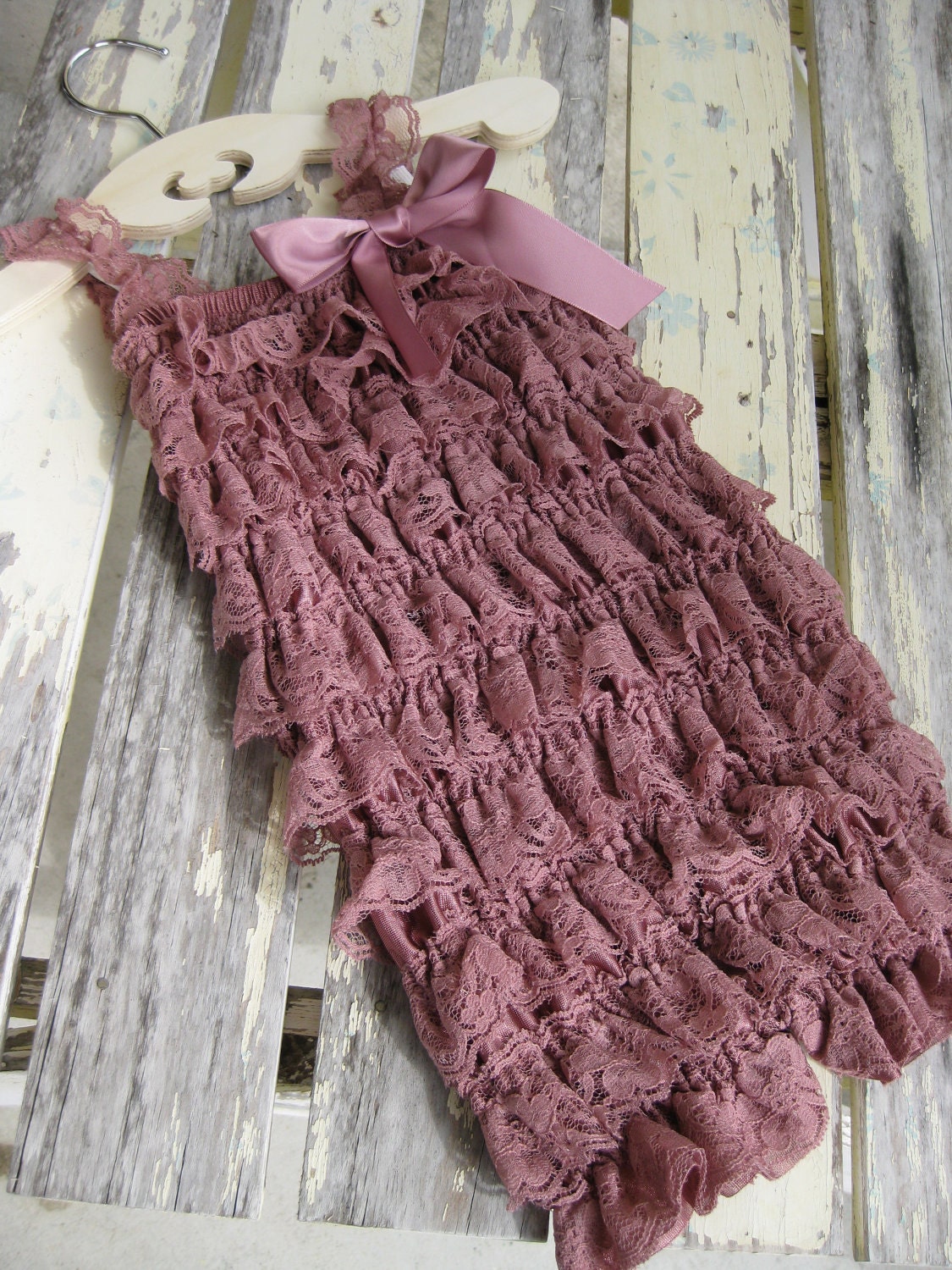 Baby Girl Petti Lace Romper, Dusty Rose Lace Petti Romper, lace romper, photography prop, Birthday, Baby Shower Gift
