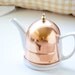 Vintage Porcelain Tea Pot With Copper Cozy Cover Made in Korea