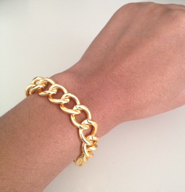 Chunky Gold Chain Link Bracelet