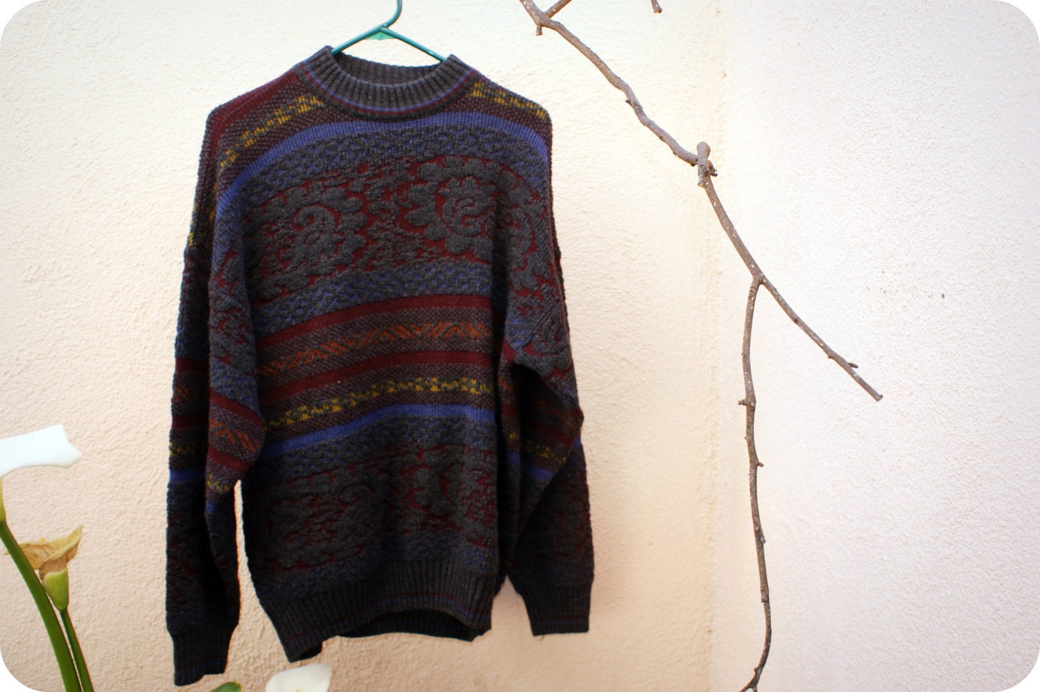 Vintage Giorgio 70's Print Sweater Size Large