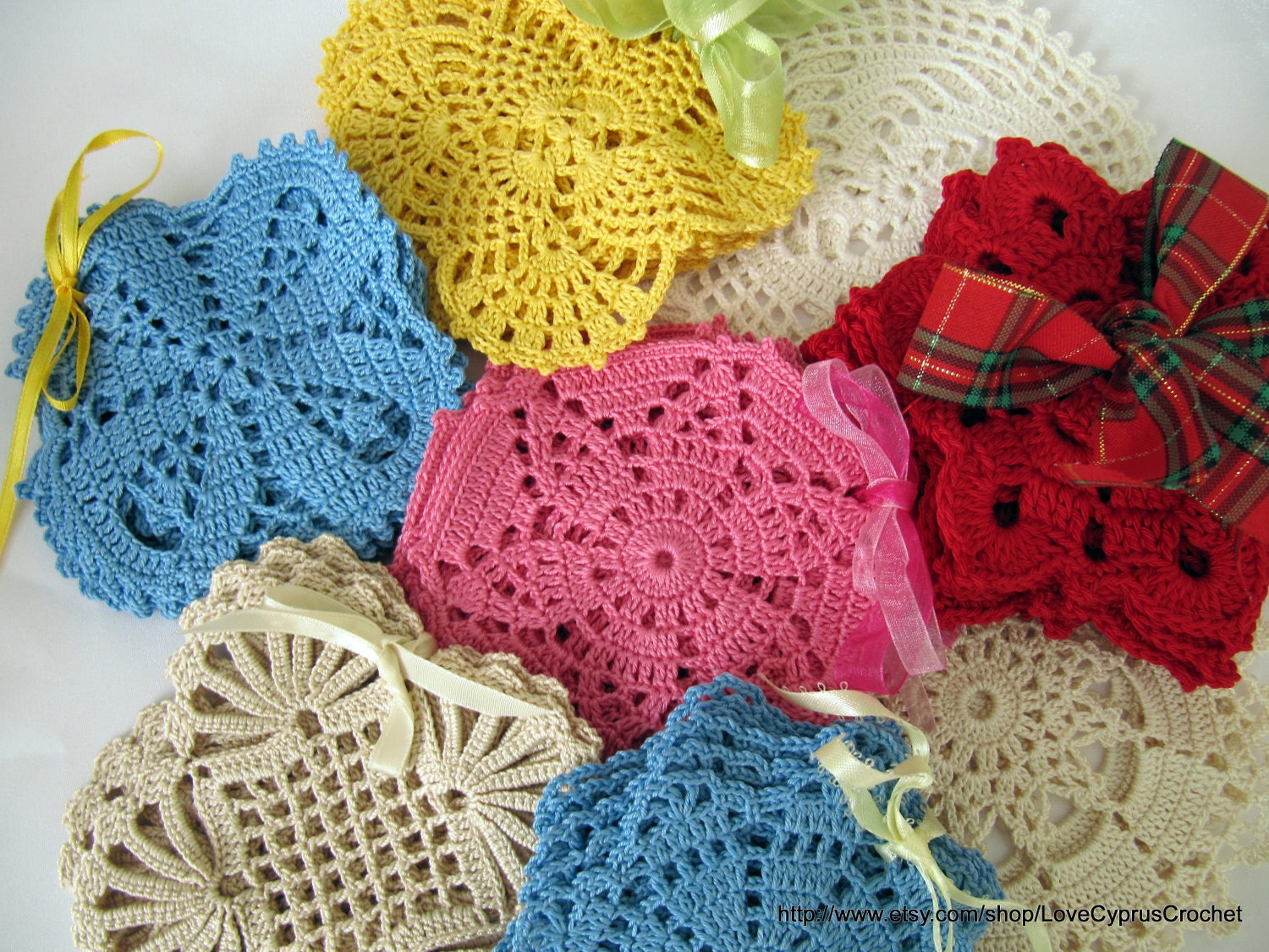 Pdf Crochet Coasters, Pattern number 4, Pdf File Crochet Patterns - Diagrams Coasters 8 Easy & Nice Designs