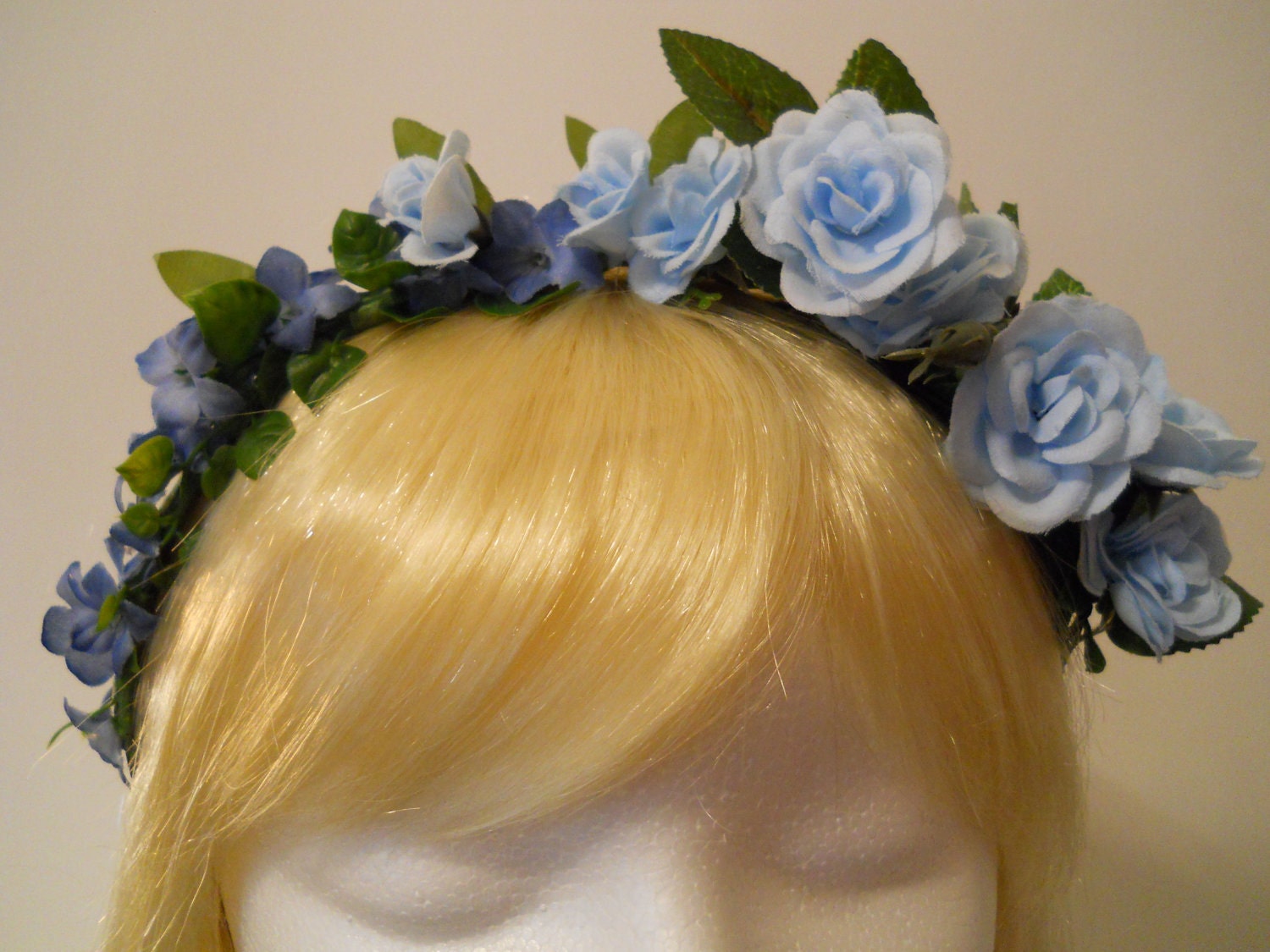Flower Crown, Headband, Head Wreath, Something Blue, Rose, for Weddings, Flower Girls, Bridal, Halo, Garland, Rave, Renaissance Fairs, Fairy