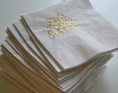 Custom Monogram Napkins set of 50