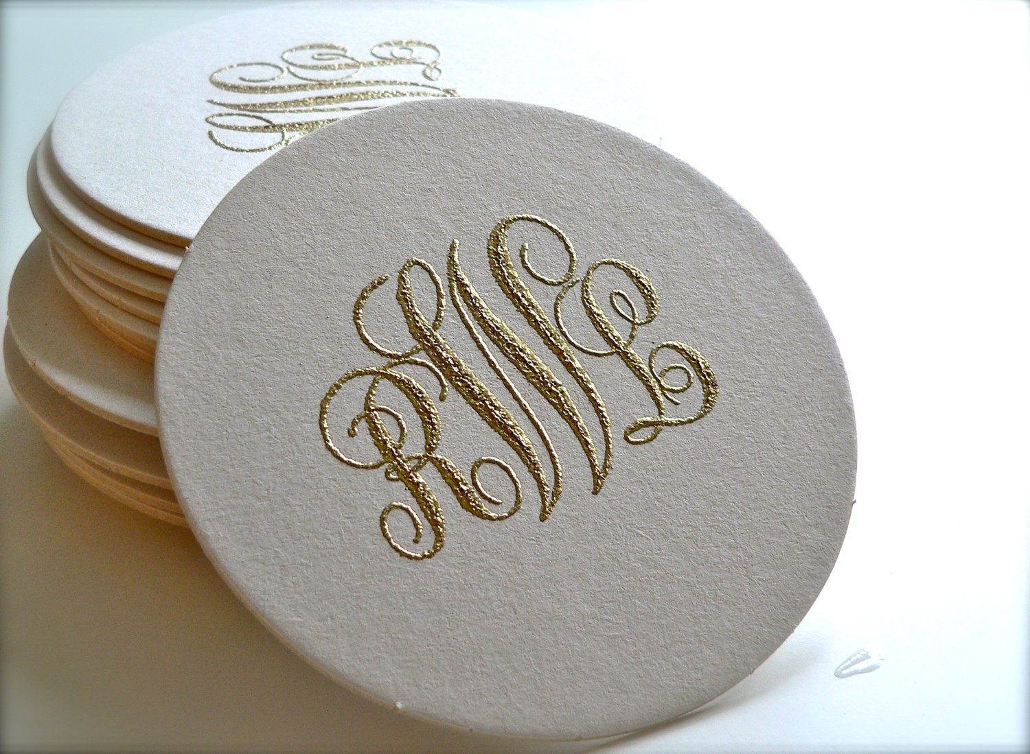 Custom Monogram Coasters set of 20