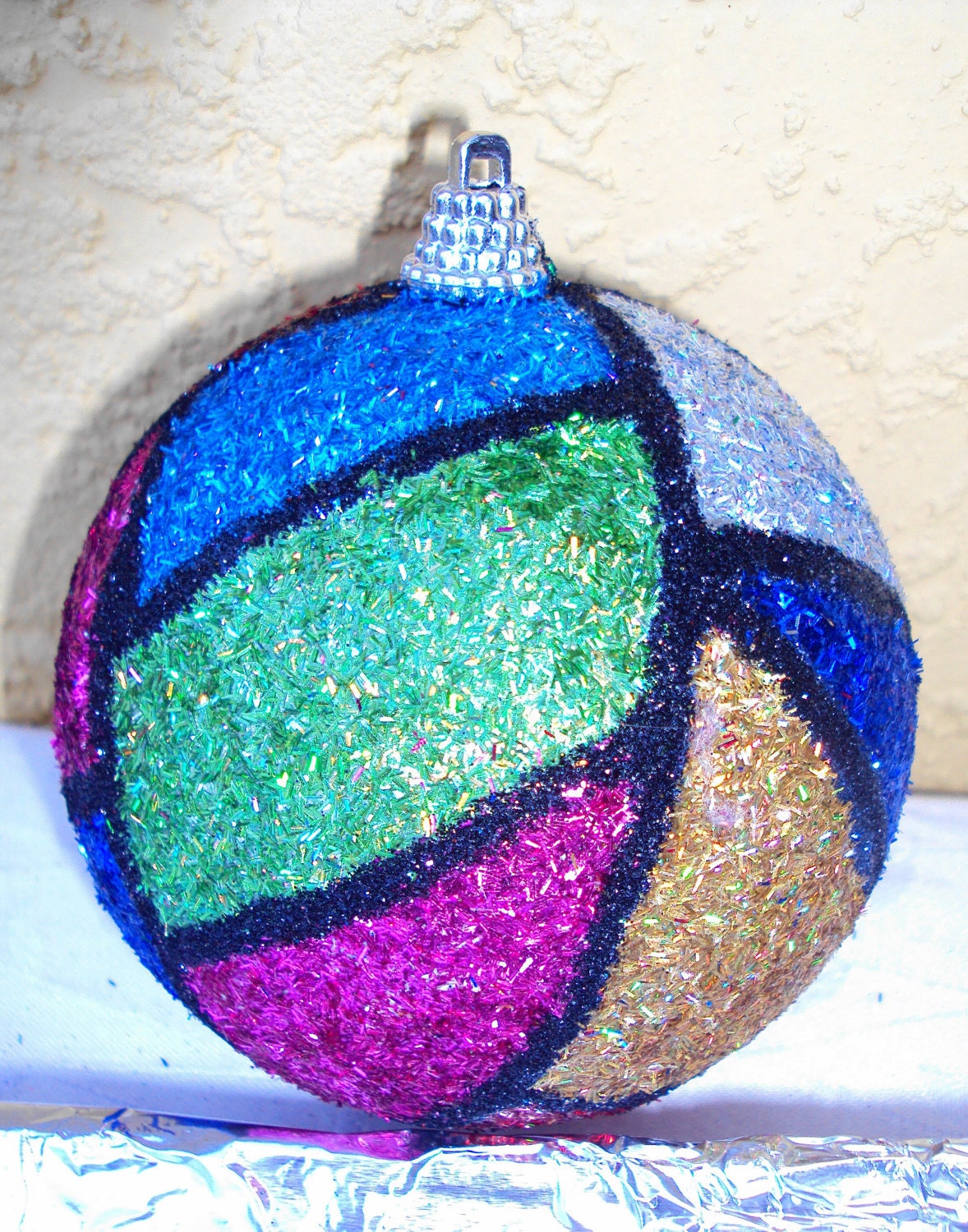 Christmas ornament Jumbo size GLITTER BALL