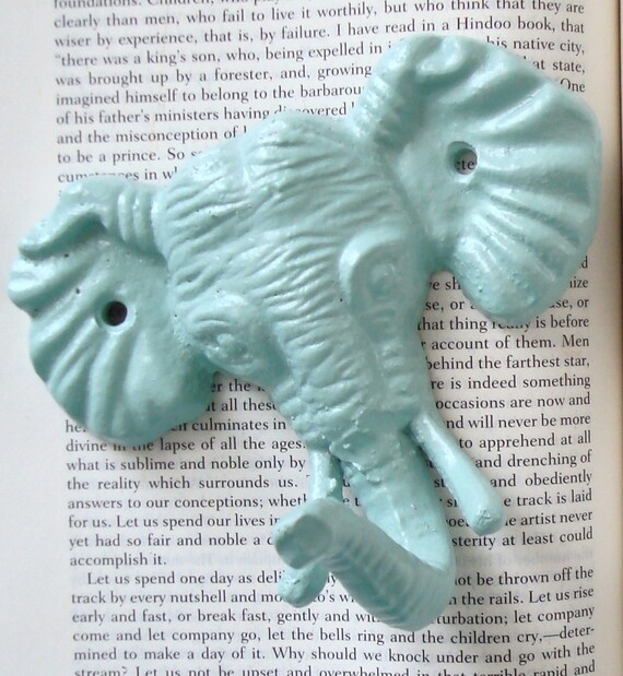 elephant wall hook - childrens coat hook - cast iron hook - nursery decor - jewelry holder - bathroom fixture