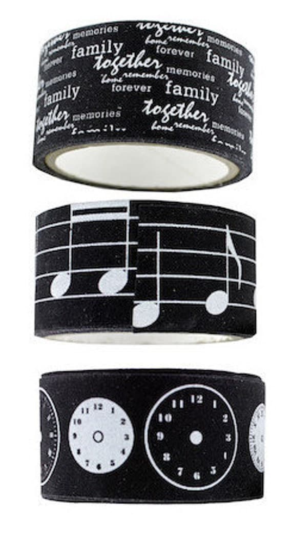 Ribbon Twill Tape Self Adhesive Music Clocks Family