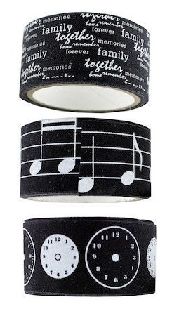 Ribbon Twill Tape Self Adhesive Music Clocks Family