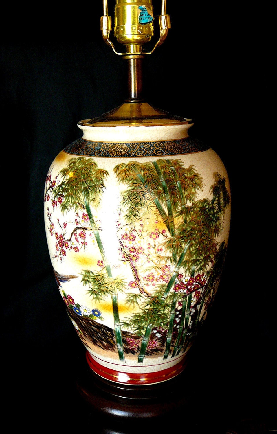Asian Chinoiserie Ginger Jar Table Lamp by JulianosCorner on Etsy