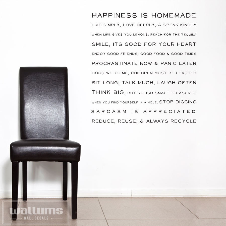 House Rules 36in - Vinyl Wall Art Decal Sticker
