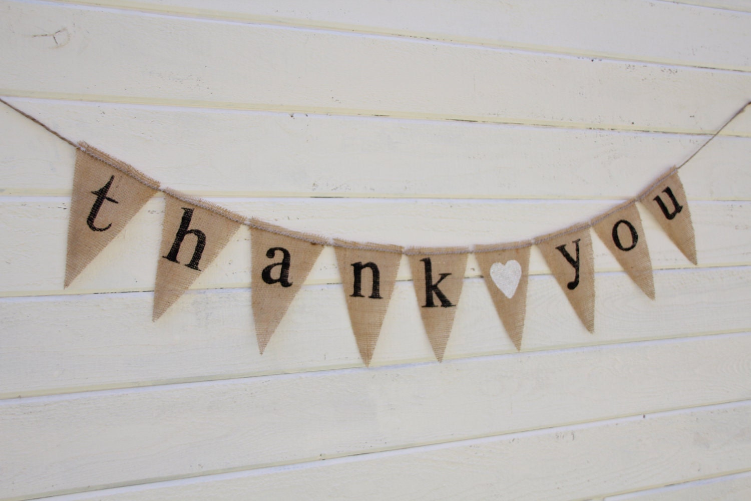 Thank You Burlap Banner, Thank you with heart banner,  Wedding banner, Photography prop