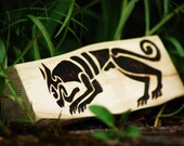 Celtic Hound, Wood Burning on Driftwood.