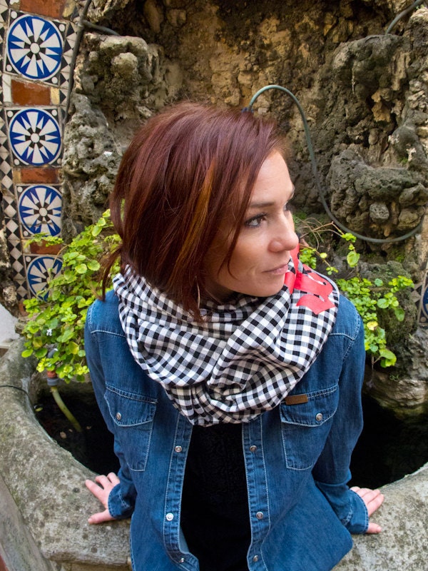 PEACE in Khmer--Black Hand Woven Long Cotton Cambodian Style Scarf--Krama--26" x 75"--65cmx190cm--silk screen--