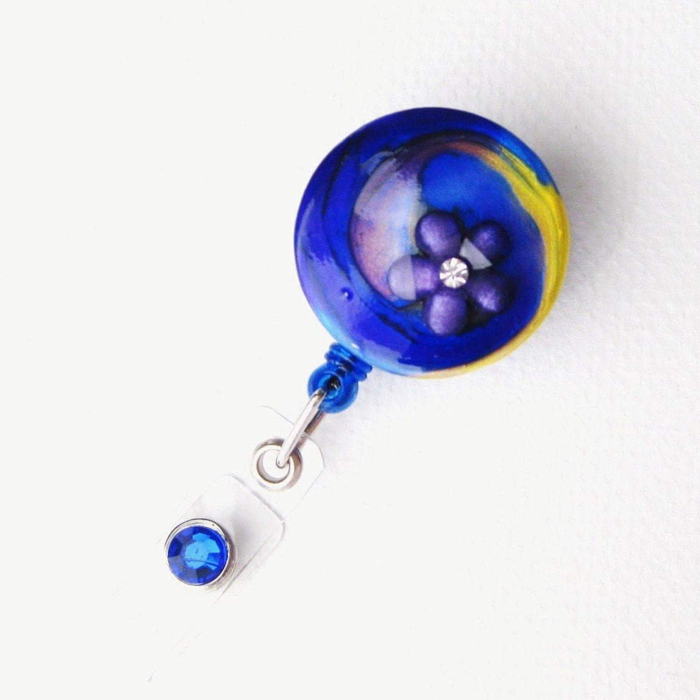 Unique Badge Reels Designer Badge Holder Hand by BadgeBlooms