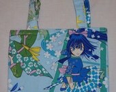 Girlie Ninja tote bag blue