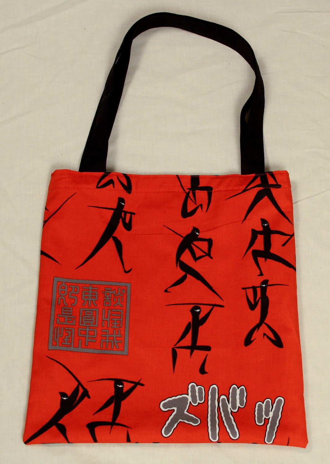 Ninja tote bag - red