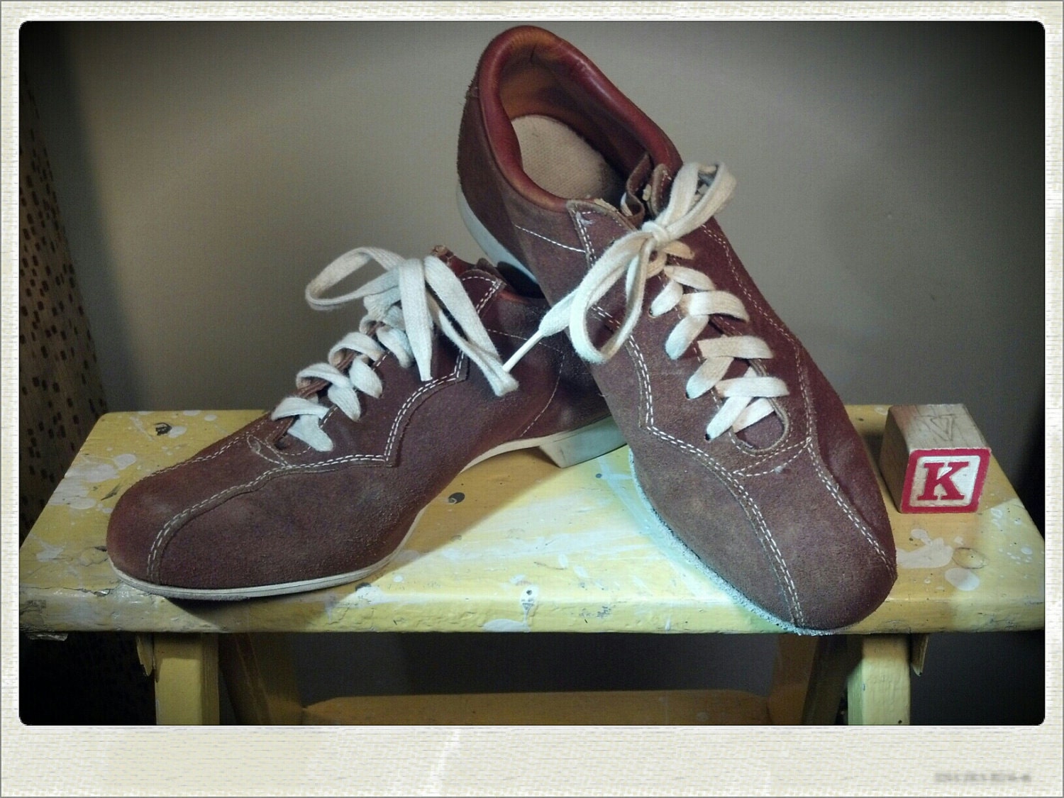 Women's Brown Suede Bowling Shoes