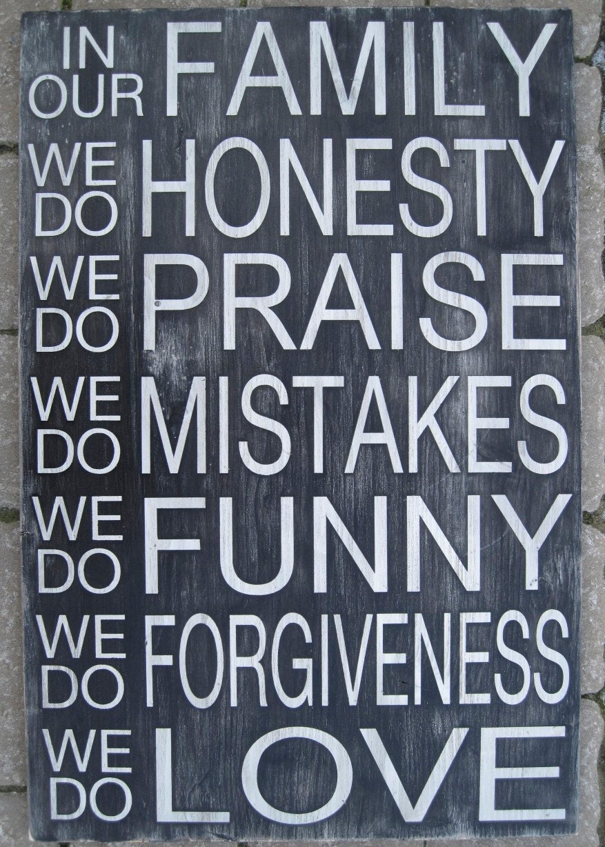 Family Rules Subway Style Word Art