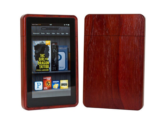 Wood Kindle Fire 1st gen Case exotic Padauk 50% off