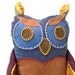 Blue and yellow owl plush softie free shipping