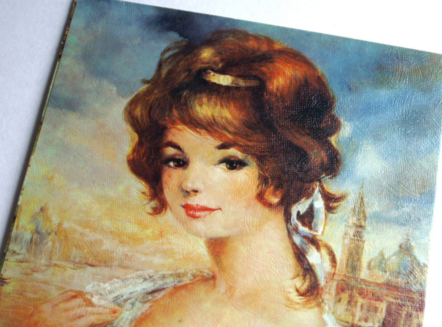 Vintage Lithograph Lady of Italy by A Makk
