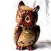 Vintage Ceramic Owl Candle Holder