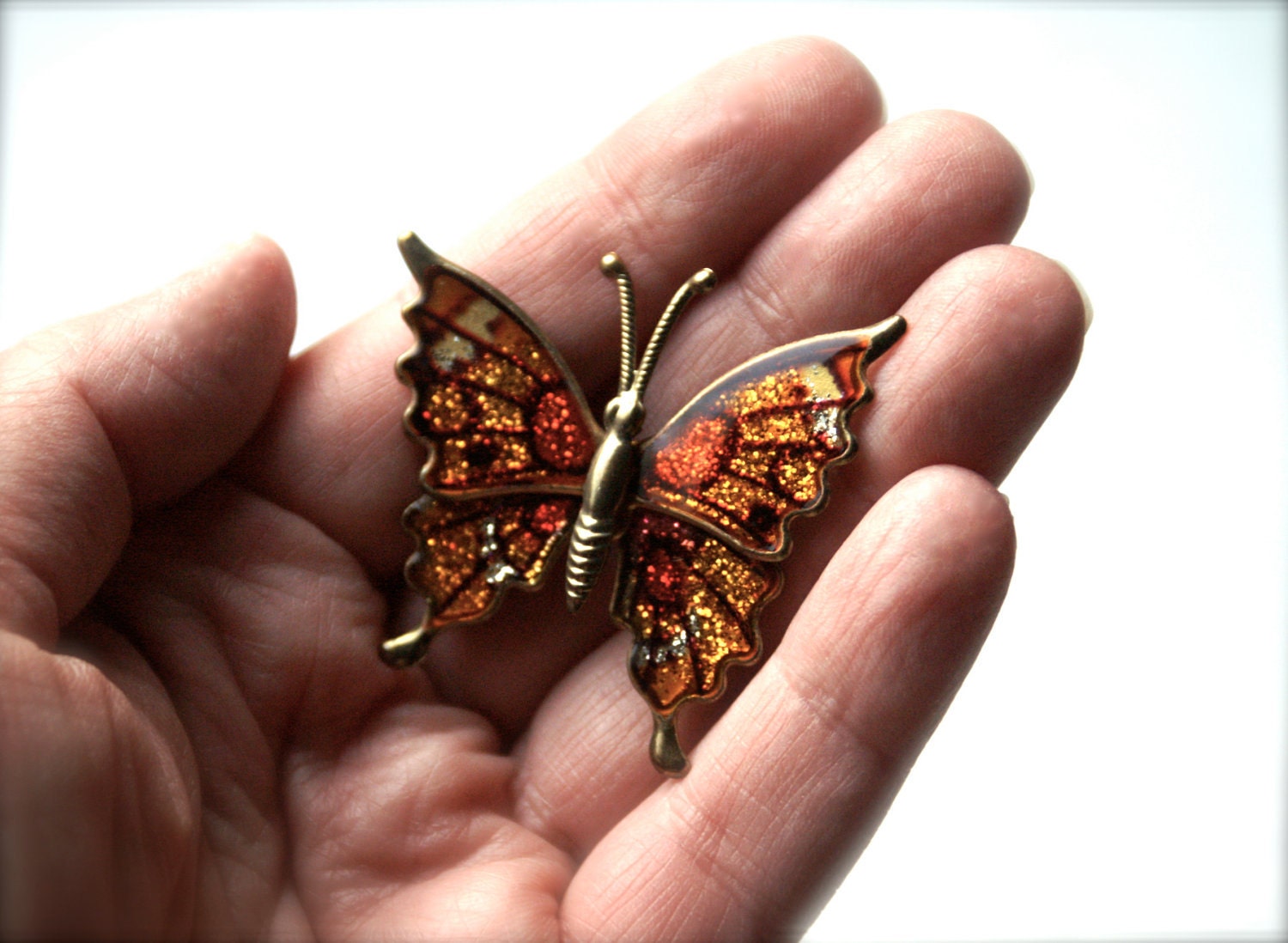 Metallic Butterfly Brooch