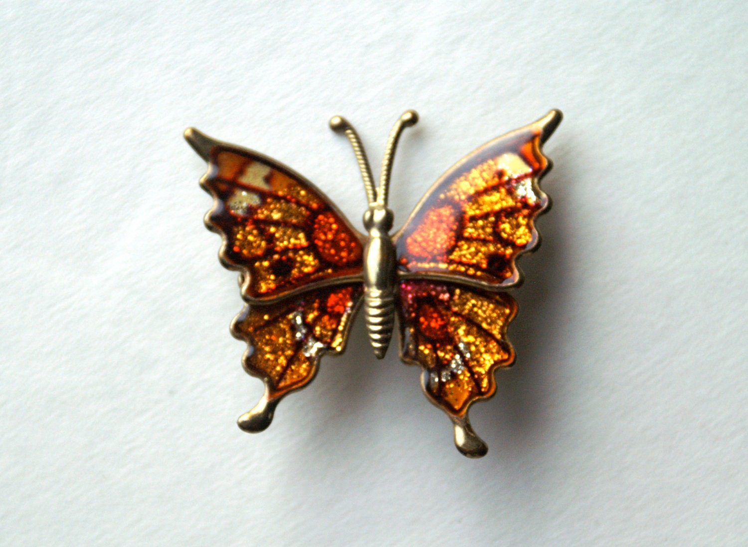 Metallic Butterfly Brooch