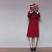 Wine red school dress