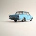 A vintage sky blue Dinky Ford Cortina, 1963/4 with opening doors and tipping seat backs