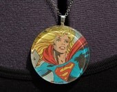 Supergirl DC Comic Glass Tile Necklace