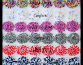 4 patterned Shabby Chiffon Flowers in your colors- you pick your colors polka dot candyland stripe leopard zebra animal print wholesale