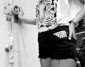 Vintage Levis High Waisted Jean Shorts with Studded Pocket
