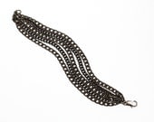 Five chain oxidized metal bracelet - Trinidad collection