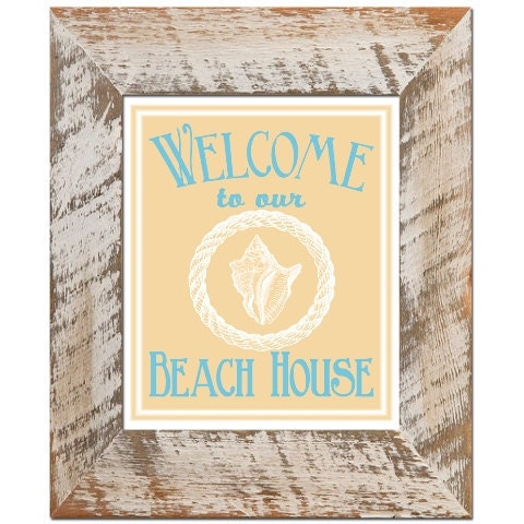 Welcome to our Beach House Art Print Ocean Sea Vacation 8x10 inch or A4 Poster Sign P120