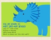 Dinosaur Birthday Invitation Children Printable