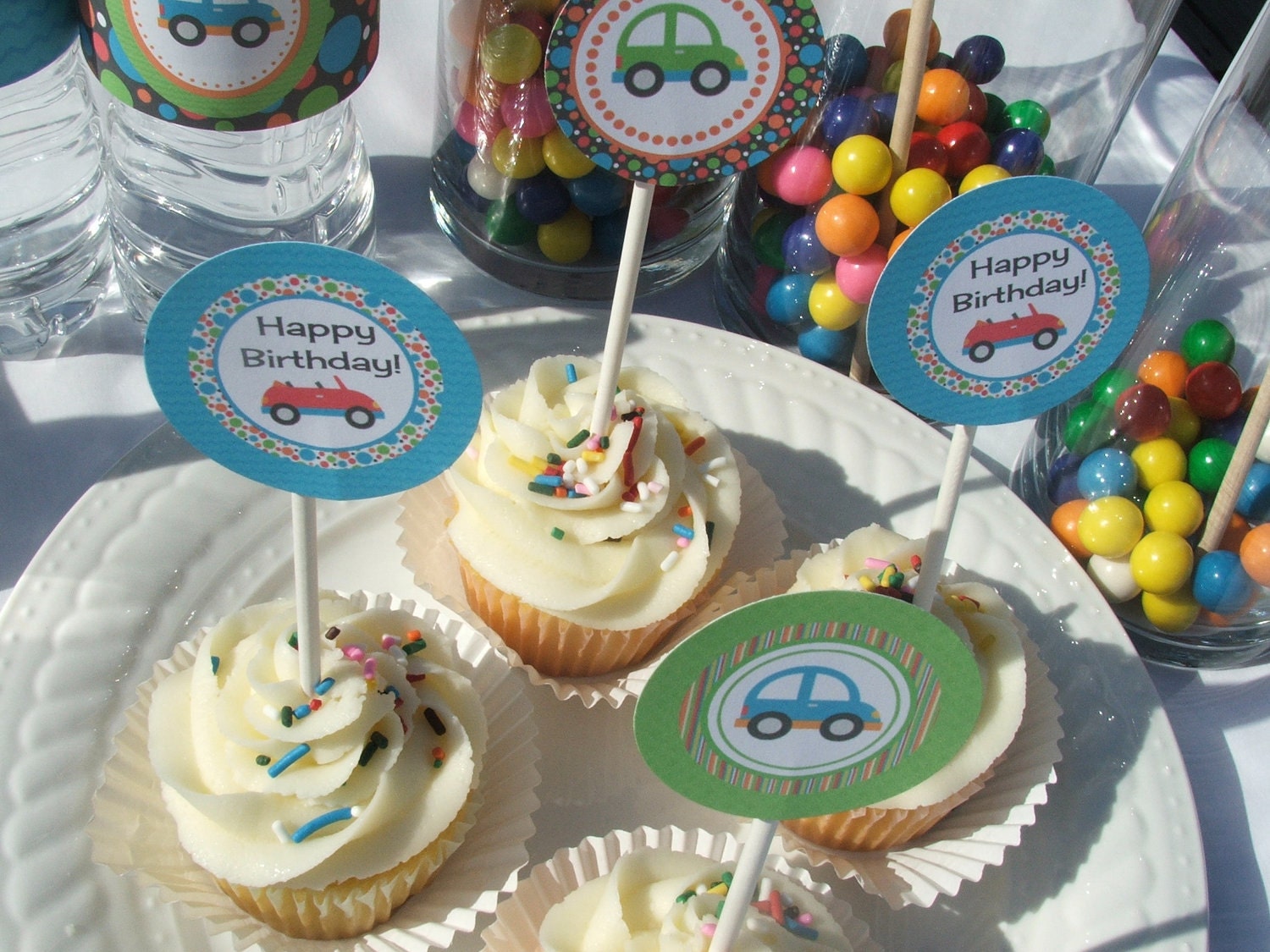 Car Birthday Party Package Children Printable Decorations